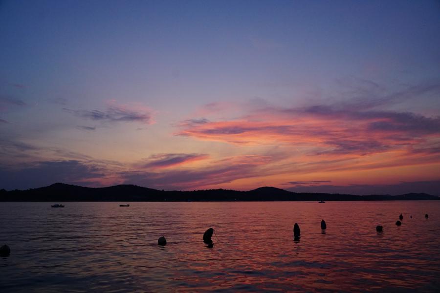 Kroatien Sibenik Sonnenuntergang